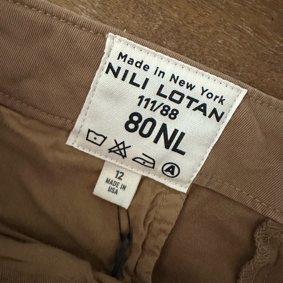 Nili Lotan Tomboy Pant Tawny tan‎ brown size 12 NWT - Picture 3 of 10